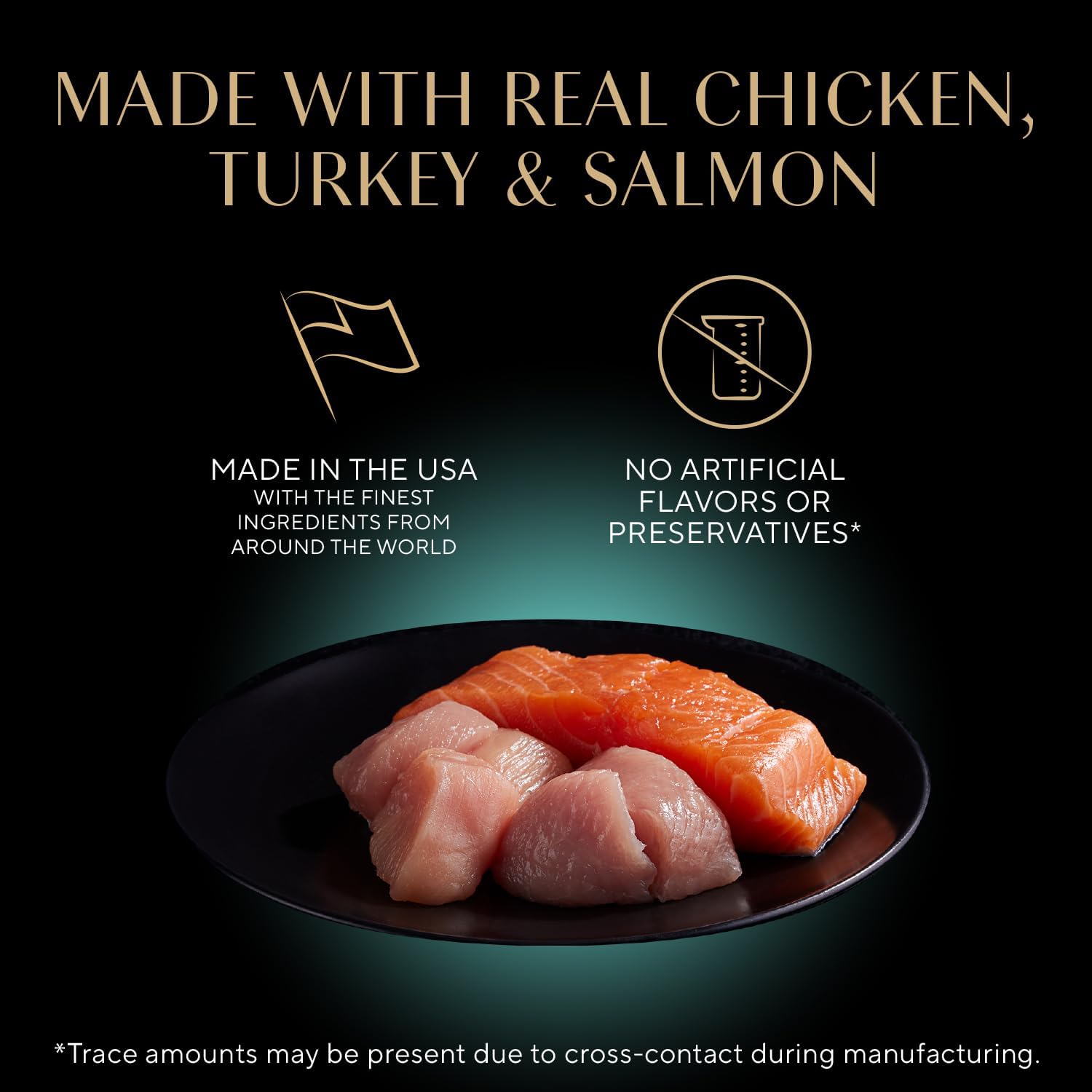 Sheba Perfect Portions Cuts Wet Cat Food, Multipack, 2.6 oz, 24 ct | Grain-free, Chicken, Salmon & Turkey flavors, protein-rich, no corn or soy, essential vitamins & minerals, twin-pack tray image 3