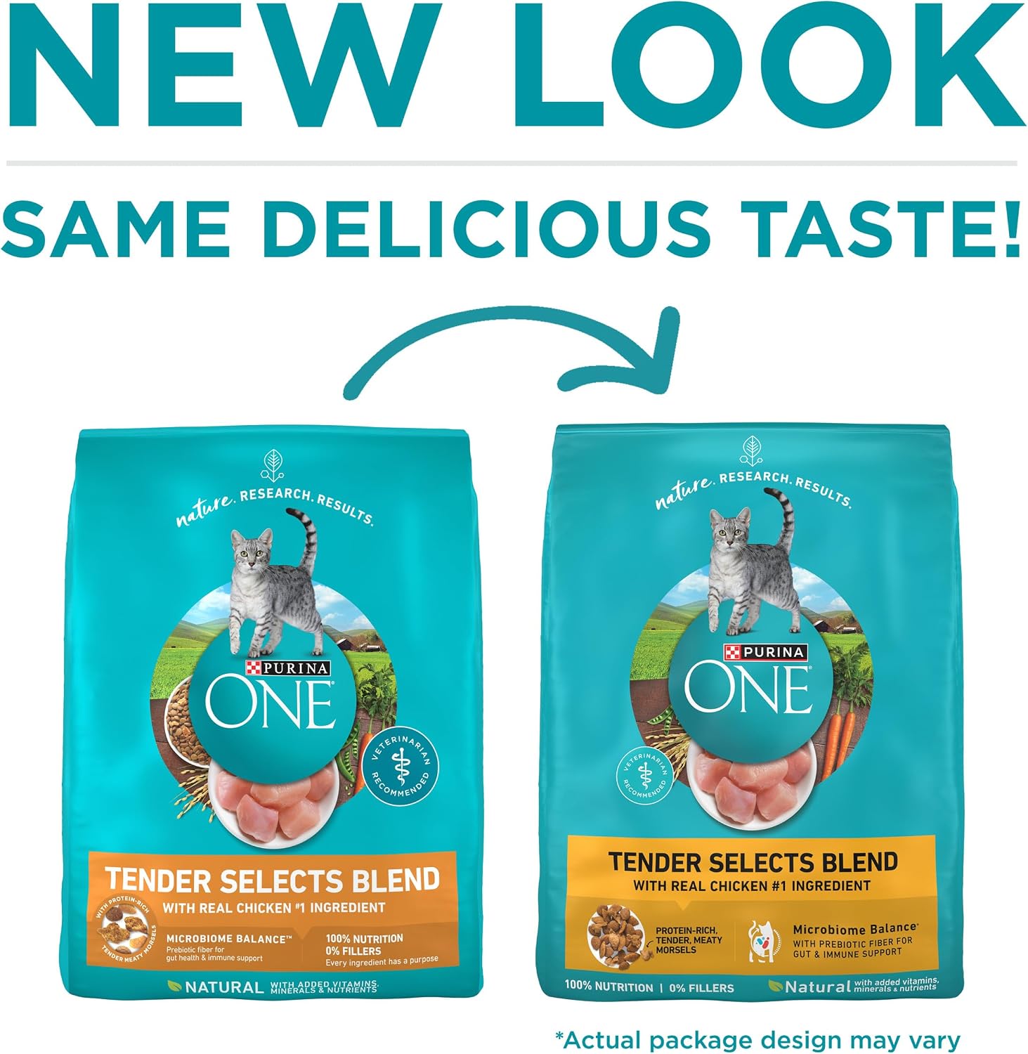 Purina ONE Natural Dry Cat Food, Tender Selects Blend With Real Chicken - 7 lb. Bag image 3
