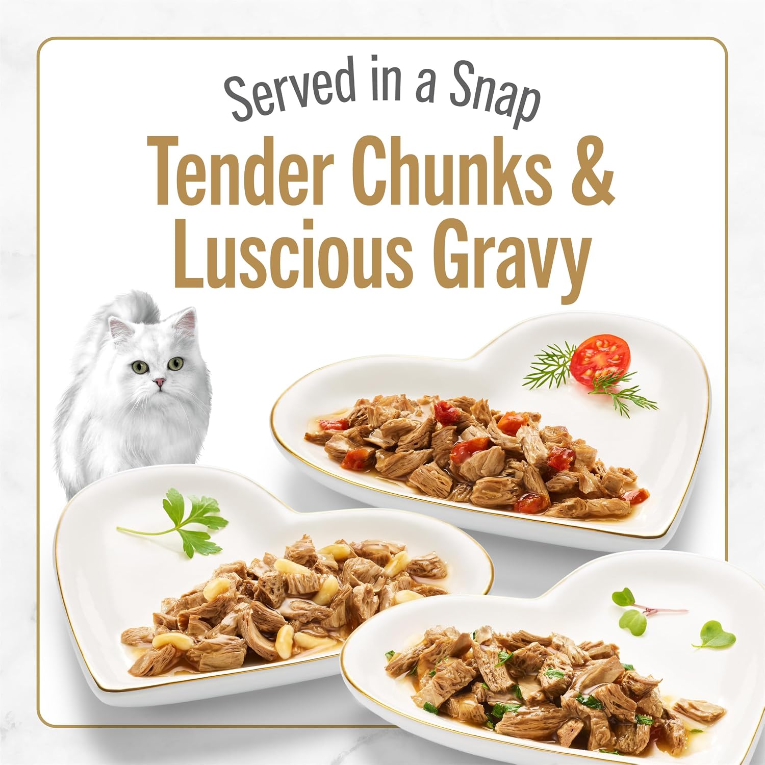 Purina Fancy Feast Petites Gravy Wet Cat Food Variety Pack, 2.8 oz, 12-Pack | 24 single servings made with Salmon, Chicken or Tuna, no artificial colors or preservatives in convenient break- image 3