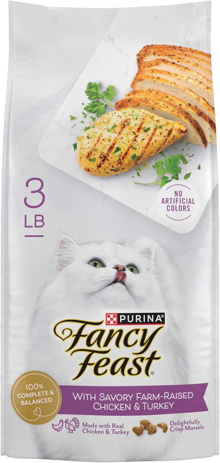 Purina Fancy Feast Dry Cat Food with Savory Farm-Raised Chicken and Turkey - 3 lb. Bag image 2