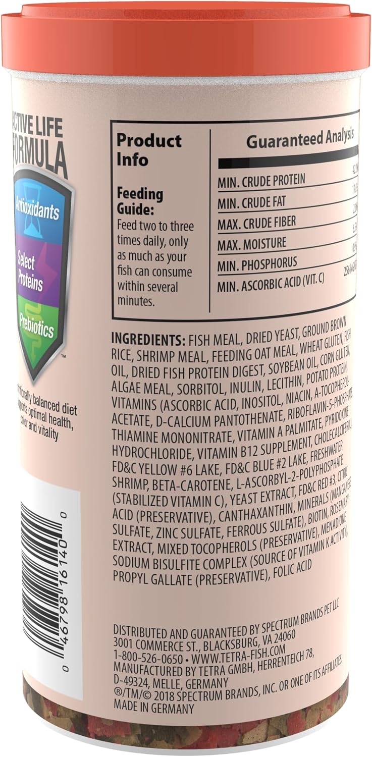TetraFin Goldfish Flakes 7.06 Ounces, Balanced Diet Fish Food image 3