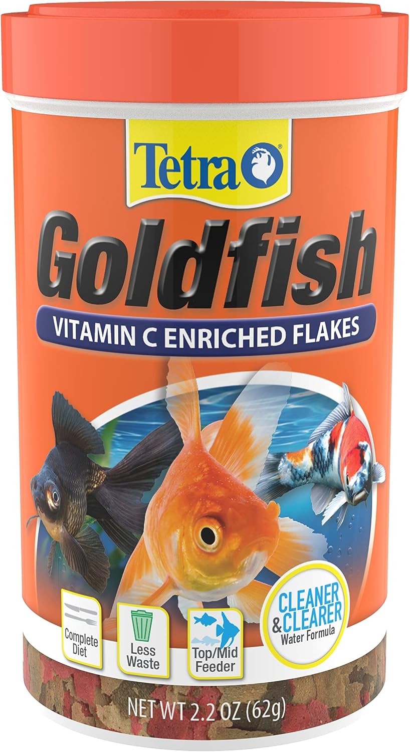 Tetra Goldfish Flakes, Nutritionally Balanced Diet For Aquarium Fish, Vitamin C Enriched Flakes, 2.2 oz image 2