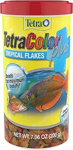 Tetra ColorPlus Fish Food Flakes, Tropical Flakes With Natural Color Enhancers, 7.06 Ounce