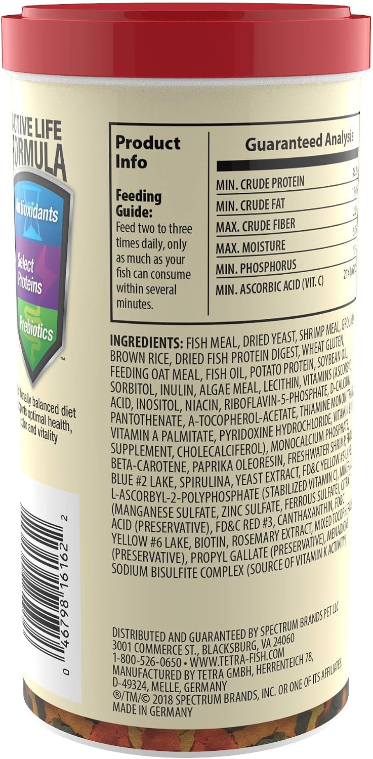 Tetra ColorPlus Fish Food Flakes, Tropical Flakes With Natural Color Enhancers, 7.06 Ounce image 3