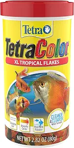 TetraColor Tropical Flakes, Color Boosting Fish Food, Nutritionally Balanced Diet for Tropical Fish, 2.82 oz
