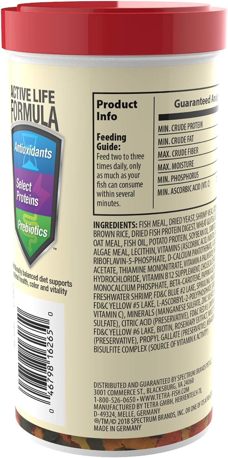 TetraColor Tropical Flakes, Color Boosting Fish Food, Nutritionally Balanced Diet for Tropical Fish, 2.82 oz image 3