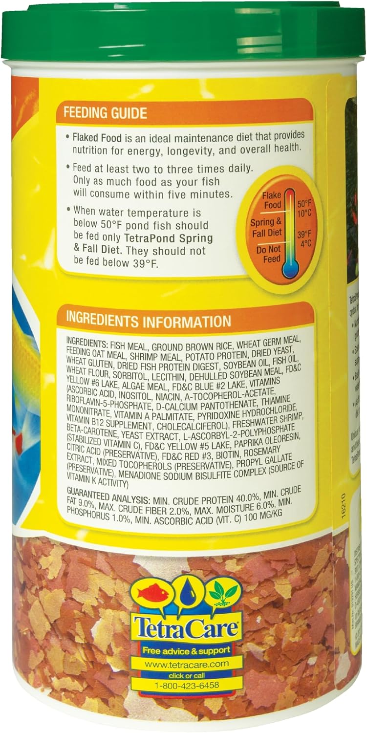 TetraPond Pond Flakes, Complete Nutrition for Smaller Pond Fish, Fish Food for Goldfish and Koi Fish, 6.35 Ounces image 3