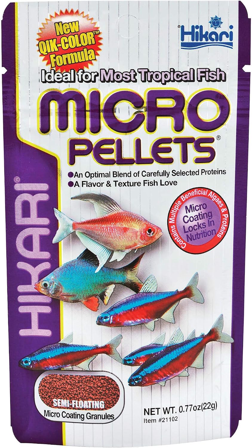 Hikari Tropical Semi-Floating Micro Pellets Fish Food, 0.77 Oz (22g) image 2