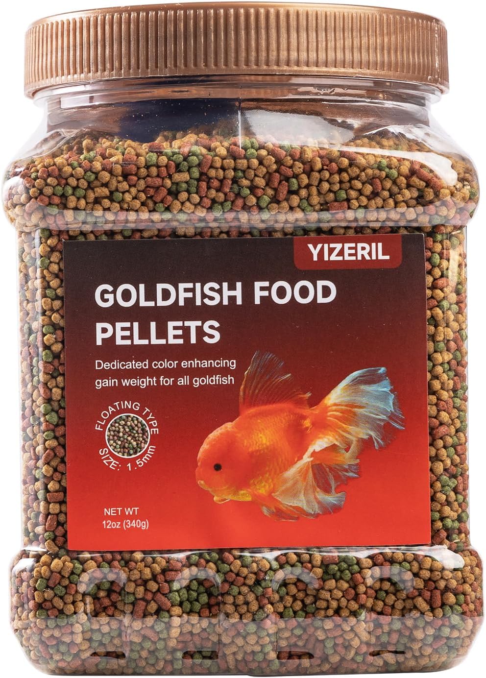 Floating Goldfish Food Pellets – 12oz Pond Fish Food Natural Color Enhancing, Promotes Growth with Natural Antarctic Krill & Spirulina, Clear Water Formula image 2