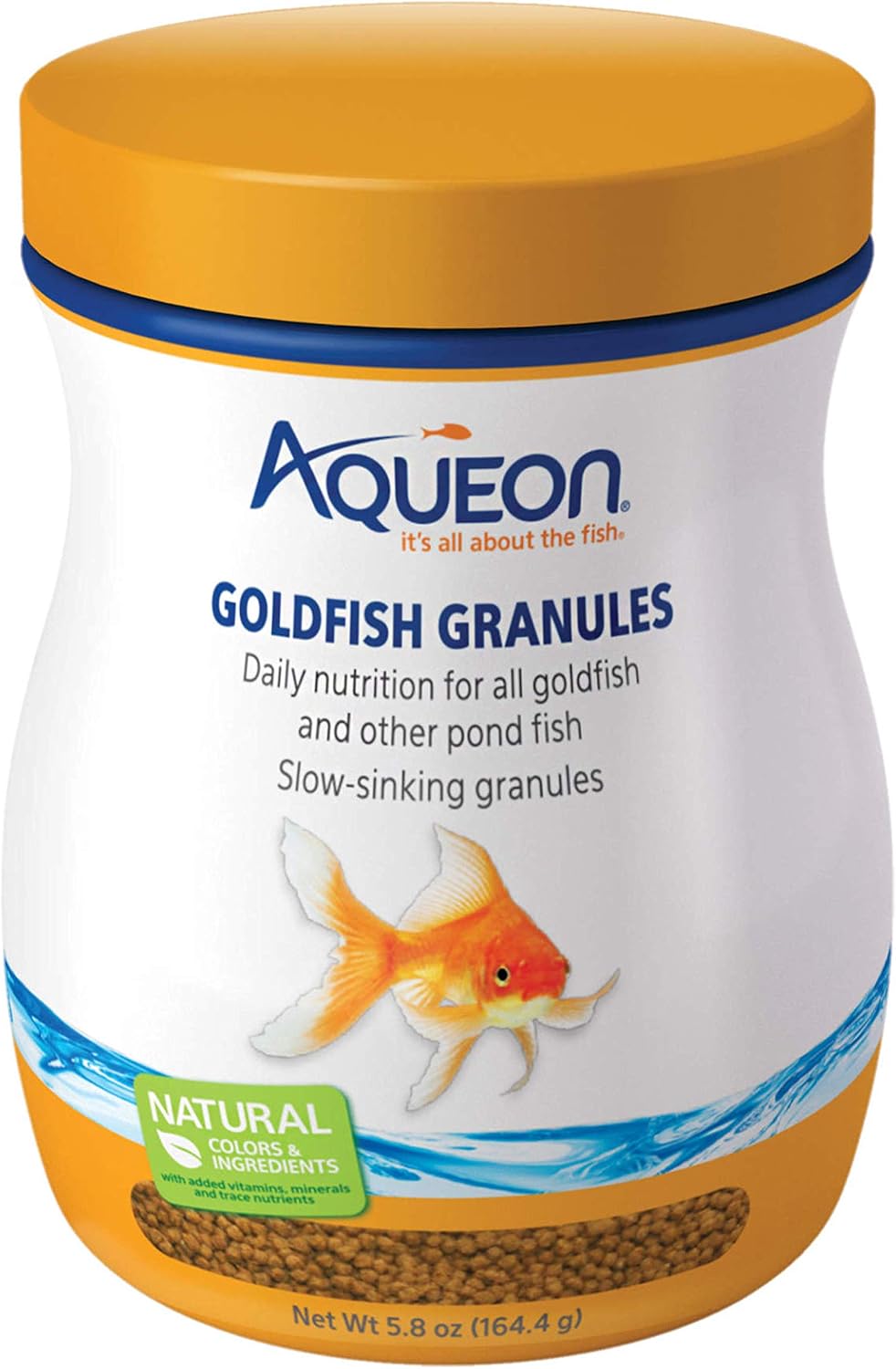 Aqueon Goldfish Fish Food Slow Sinking Granules, 5.8 oz image 2