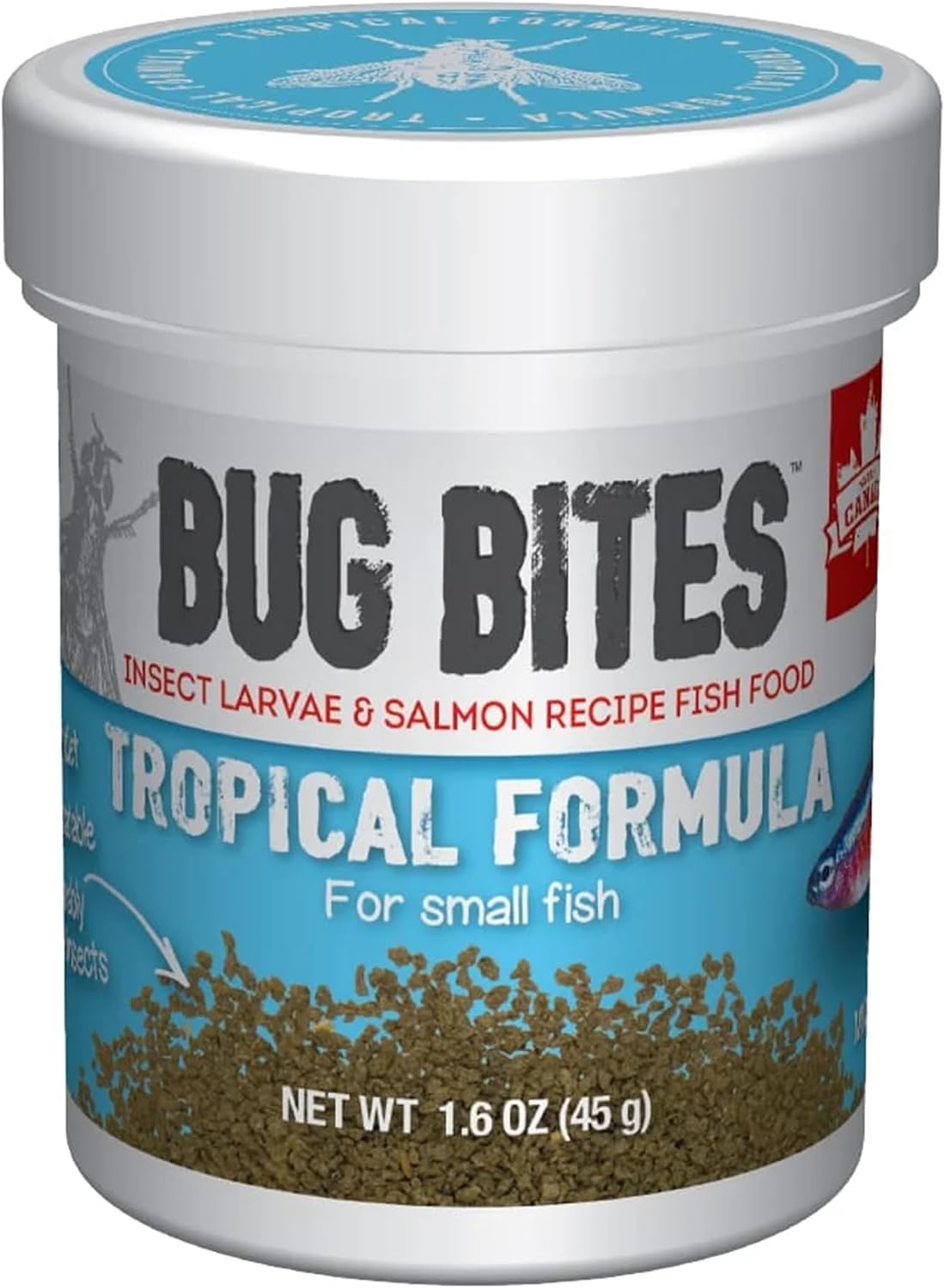 Fluval Bug Bites Tropical Fish Food, Small Granules for Small to Medium Sized Fish, 1.6 oz., A6577 image 2