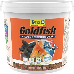 Tetra Goldfish Flakes, Nutritionally Balanced Diet for Aquarium Fish, Vitamin C Enriched Flakes, 2.2 lbs