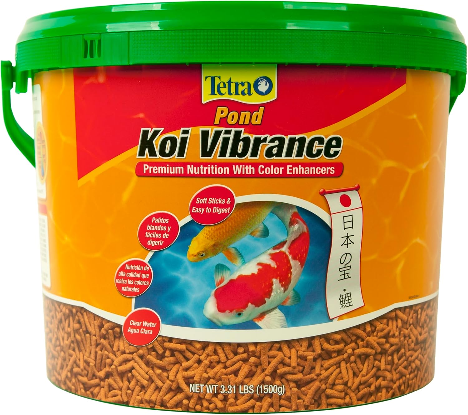 TetraPond Koi Vibrance, Soft Sticks, Easy to Digest Floating Pond Food, 3.31 lbs | Color-Enhancing Floating Soft Sticks for Koi and Ornamental Goldfish, Highly Digestible to Reduce Waste. 3. image 2