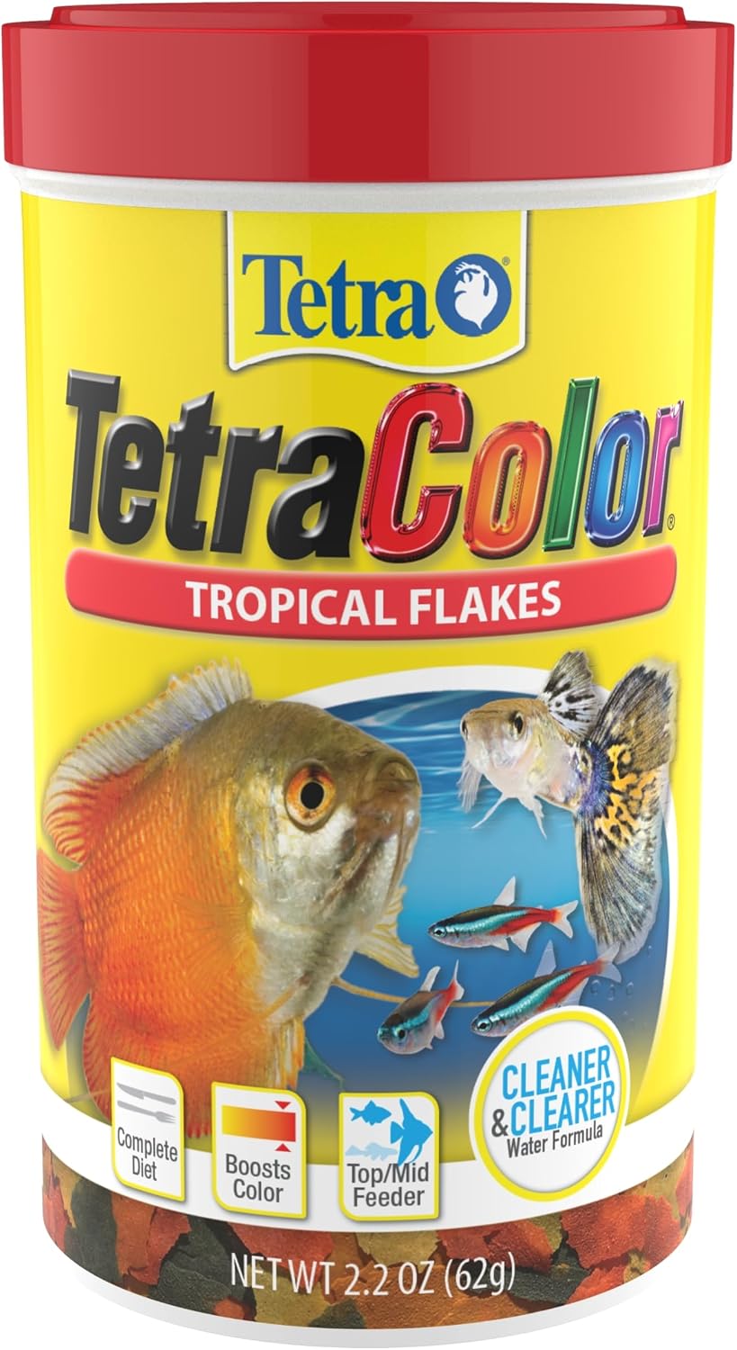 TetraColor Tropical Flakes, Color Boosting Fish Food, Nutritionally Balanced Diet for Tropical Fish, 2.2 oz image 2