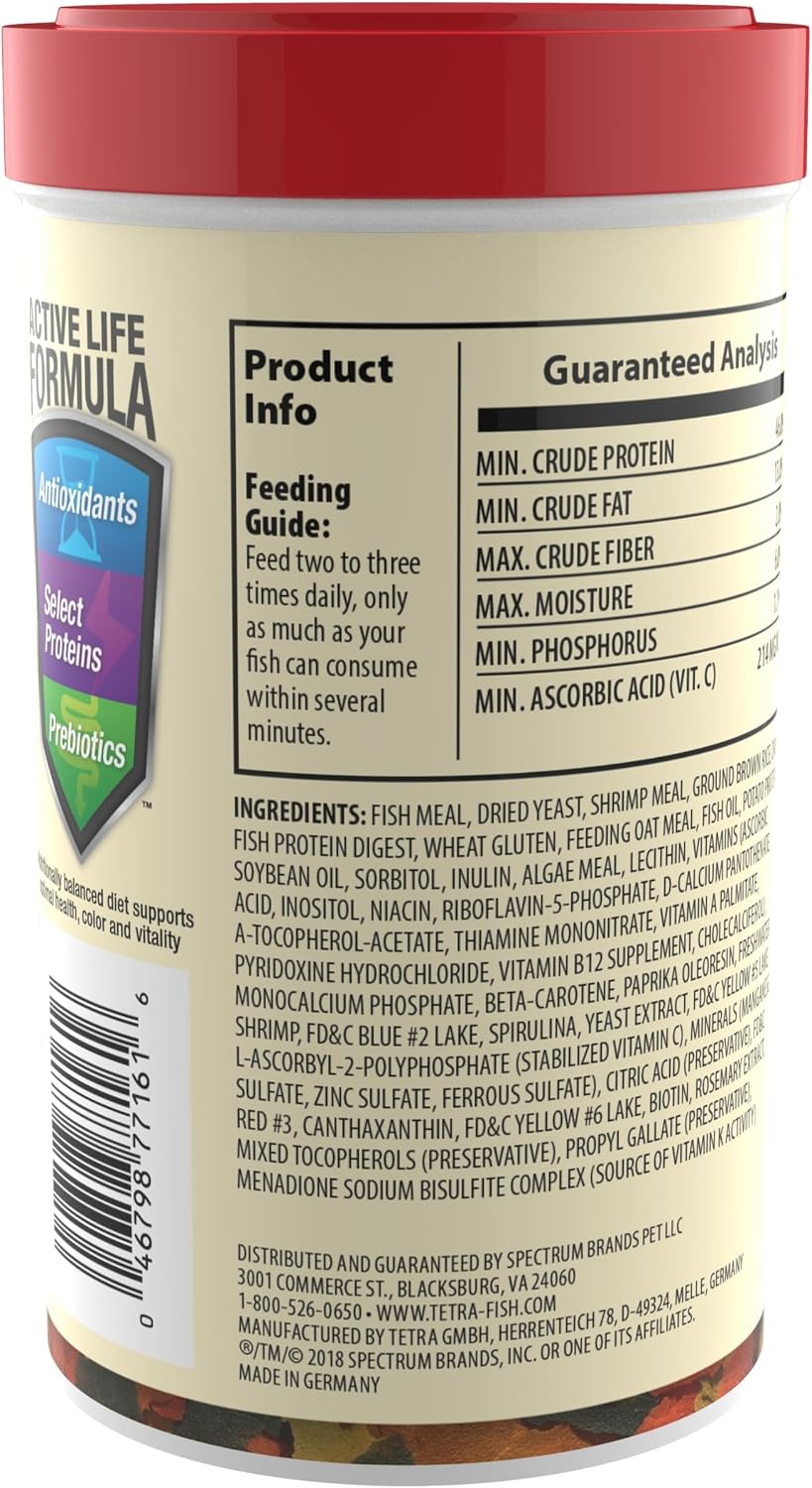TetraColor Tropical Flakes, Color Boosting Fish Food, Nutritionally Balanced Diet for Tropical Fish, 2.2 oz image 3