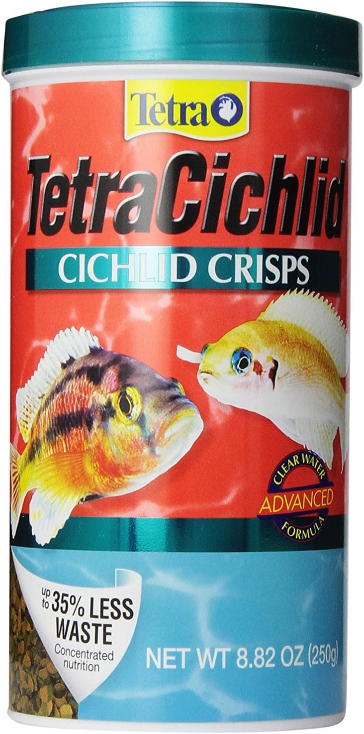 Tetra Cichlid Crisps, Nutritionally Balanced Fish Food for All Top and Mid-Water Cichlids, 8.82 oz image 2