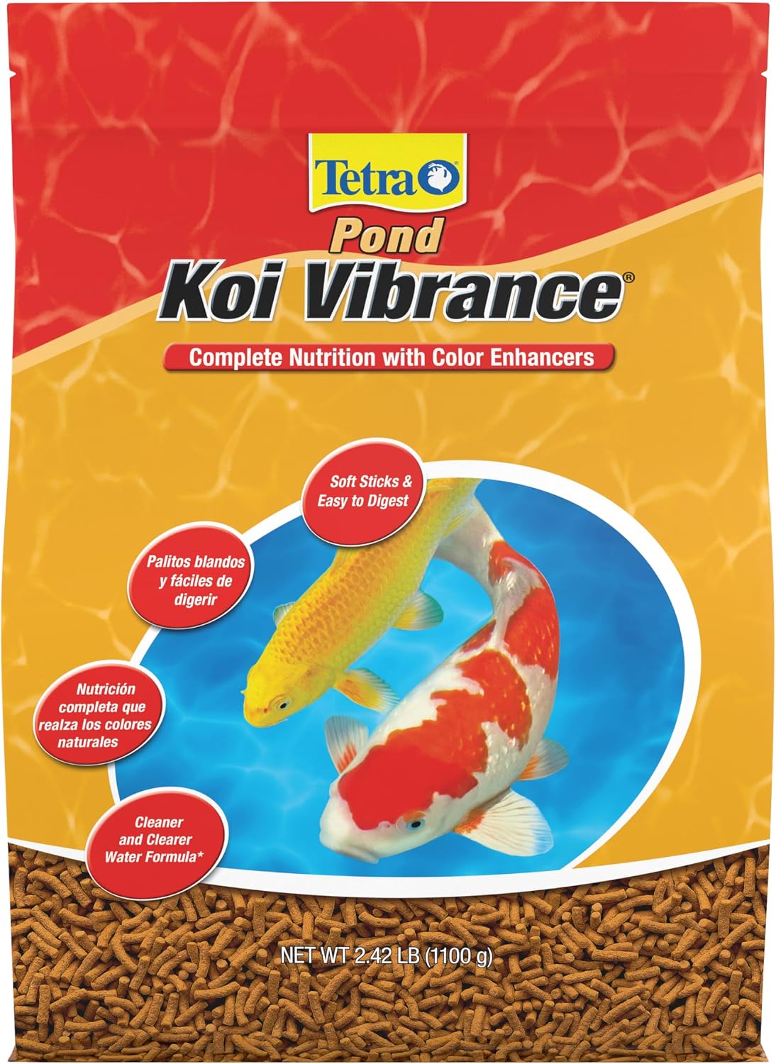 TetraPond Koi Vibrance Soft Sticks, Floating Pond Fish Food for Koi Fish and Ornamental Goldfish, 2.42 lbs image 2