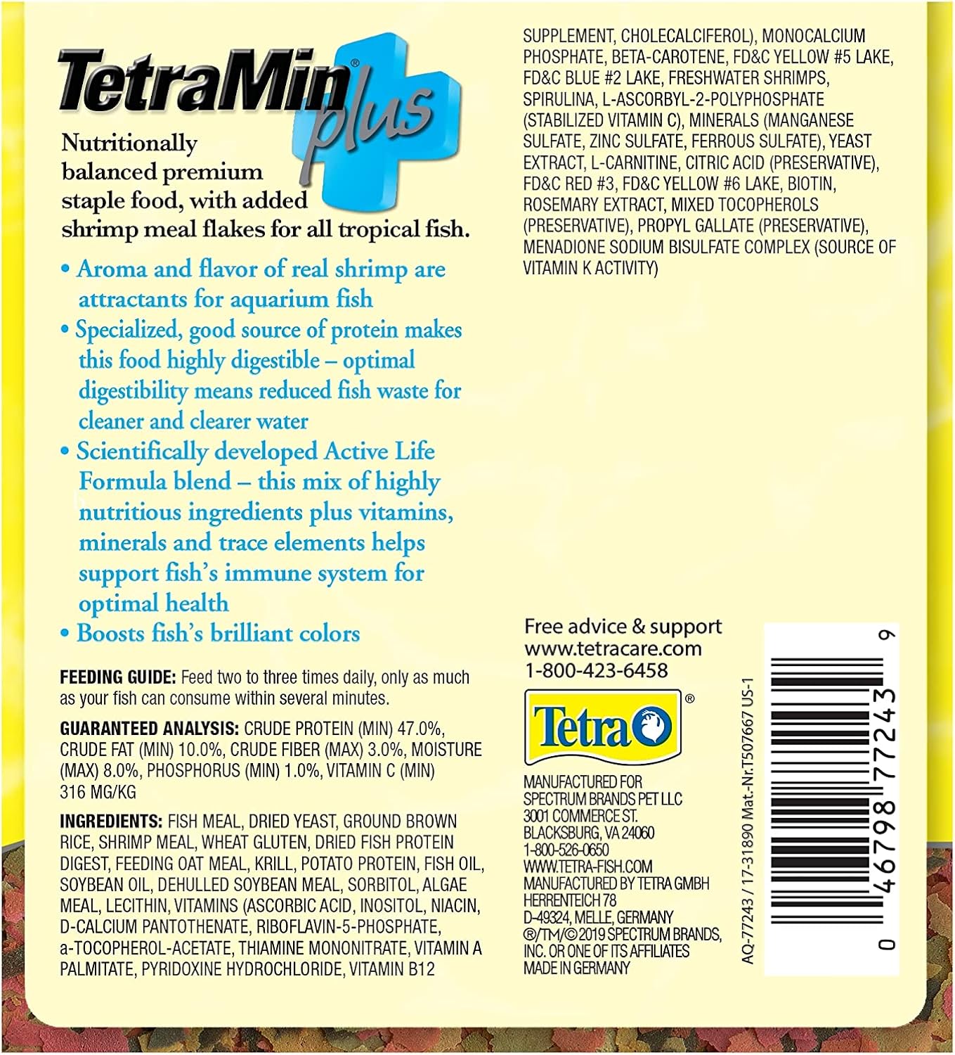 TetraMin Plus Tropical Flakes, Cleaner and Clearer Water Formula 7.06 Ounce (Pack of 1) image 3
