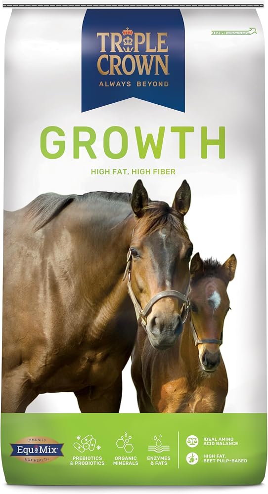 Triple Crown Growth Foal & Mare Feed, Textured Feed for Young Horses,...