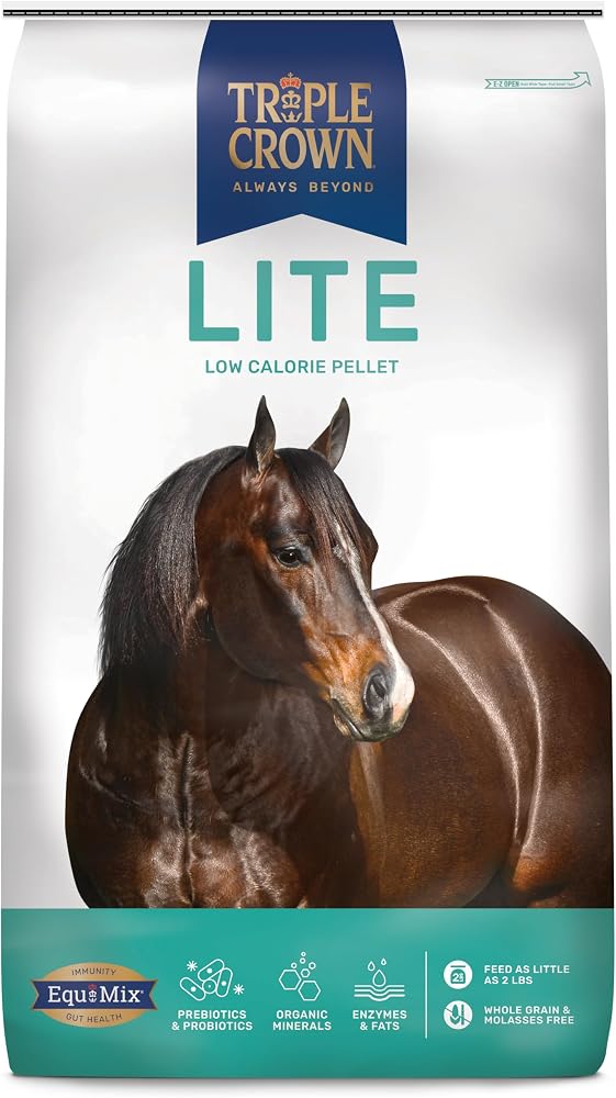 Triple Crown Lite Horse Feed, Low Starch & Low Sugar, Adult Horse Feed,...