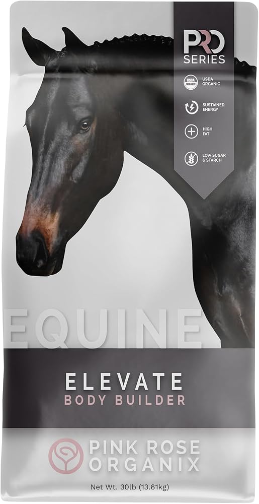 Pink Rose Organix PRO Series Elevate Body Builder Equine Feed, 30lbs -...