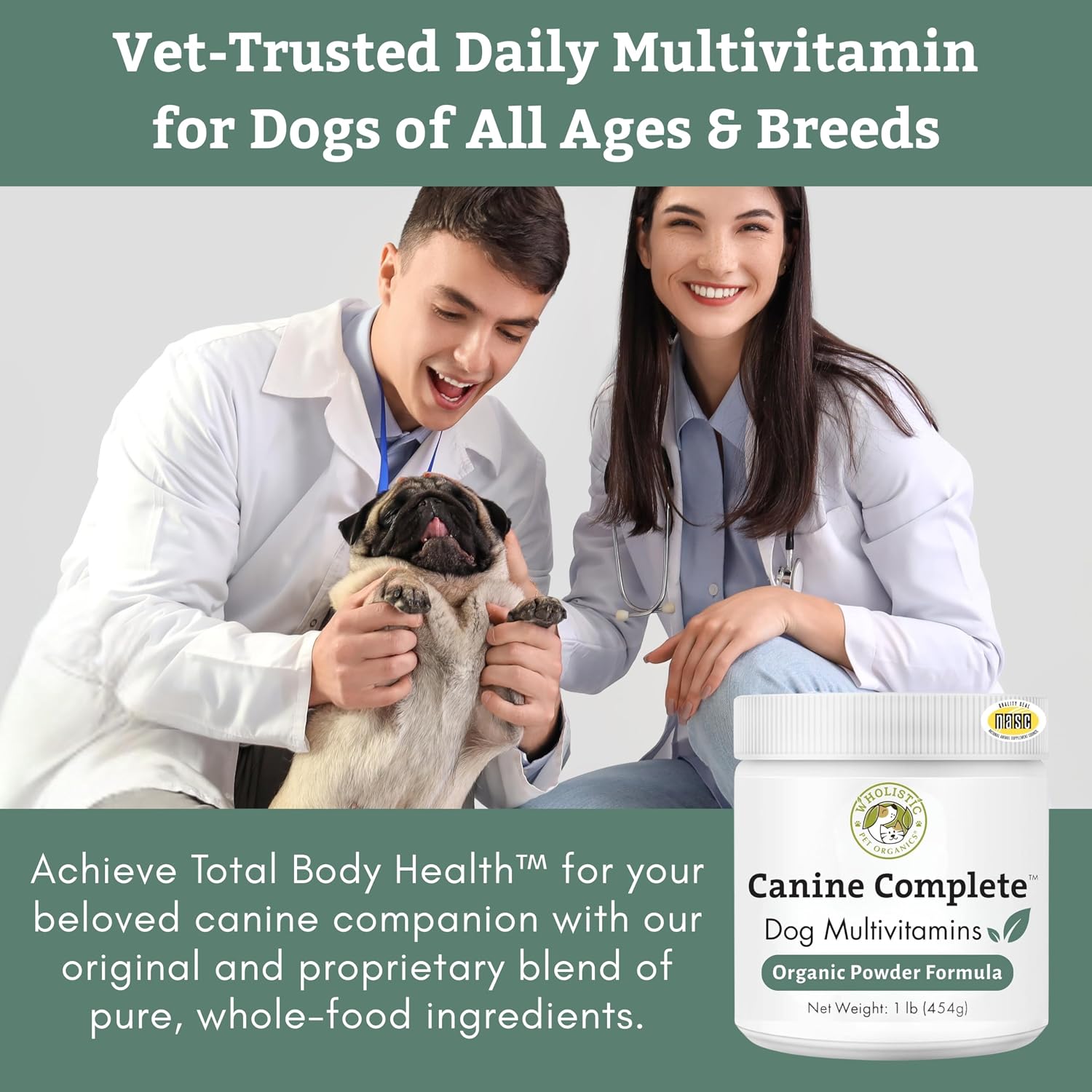 Organic Dog Vitamins - 1 Lb - 45 Scoops | Canine Complete - Daily Dog Multivitamin with Prebiotics, Probiotics for Immune Support, Skin Coat, Digestion, & Joint Health image 3