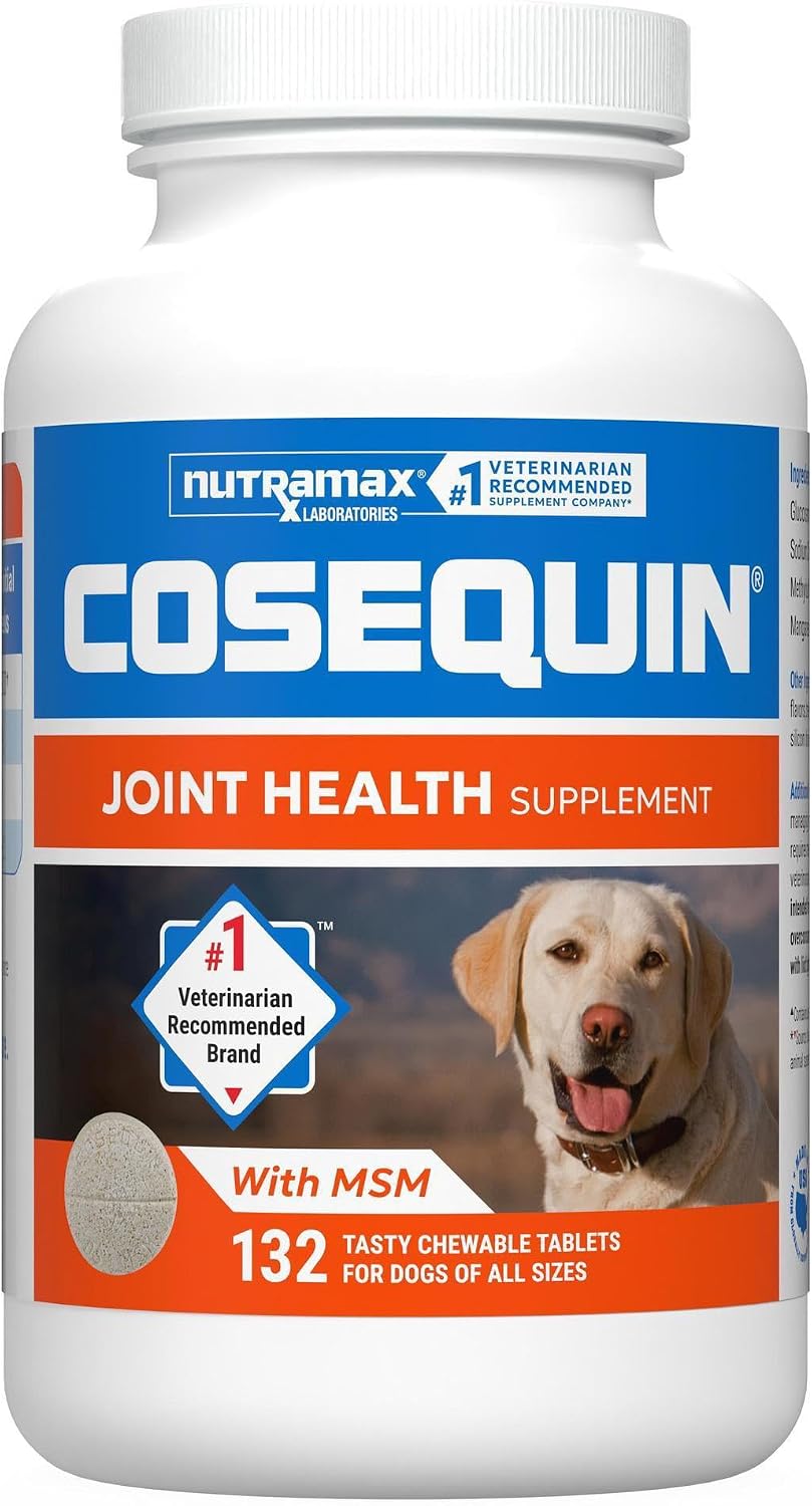 Nutramax Cosequin for Dogs Joint Health Supplement, Contains Glucosamine for Dogs, Plus Chondroitin and MSM, Supports Healthy Joints, For All Breeds and Sizes, Chewable Tablets, 132 Count image 2