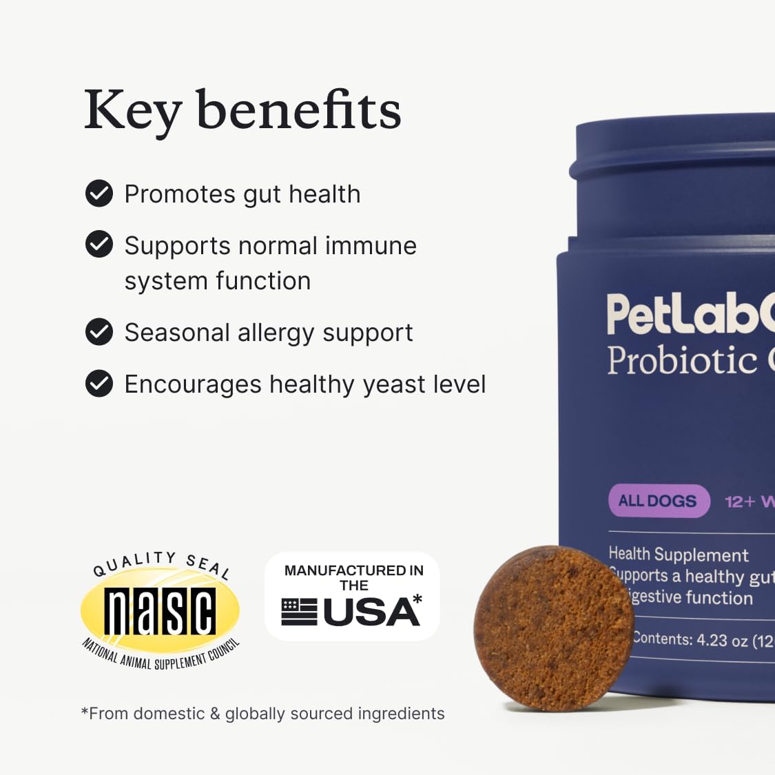 PetLab Co. Probiotics for Dogs, Support Gut Health, Occasional Diarrhea, Digestive Health & Seasonal Allergies - Salmon Flavor - Packaging May Vary - 30 Soft Chews image 3