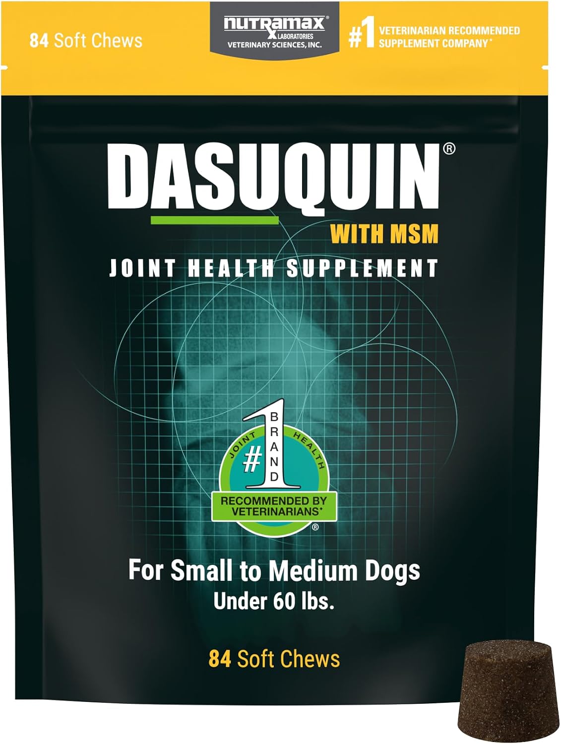 Nutramax Dasuquin for Small to Medium Dogs, Joint Health Supplement, Contains Glucosamine for Dogs, Plus Chondroitin, ASU, MSM and More, Supports Healthy Joints, Soft Chews, 84 Count image 2