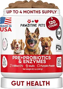 Probiotics for Dogs Digestive Health - Probiotic Chews for Gut Health, Itchy Skin Yeast, Diarrhea - USA Product - Immune Support Supplement - Dog Digestive Support & Allergy Relief Chews wit