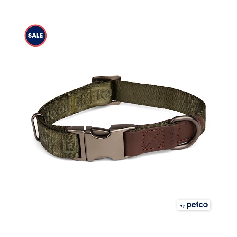 Reddy Jacquard Dog Collar, Olive, Large/X-Large